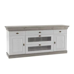 Wohnen Skandinavisches Sideboard Mirandesca in Weiß Grau