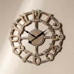 Skelett Design Wanduhr in White Wash - Herri^Wohnen Clearance