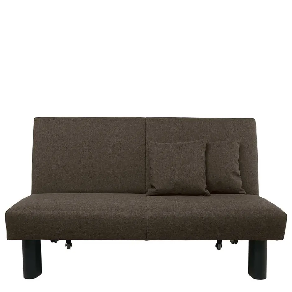 Sofa mit Bettfunktion in Braun mit Schwarz - Amor^Wohnen Clearance