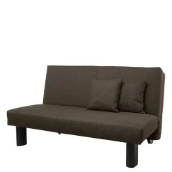 Sofa mit Bettfunktion in Braun mit Schwarz - Amor^Wohnen Clearance