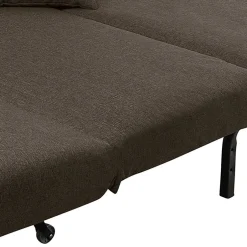 Sofa mit Bettfunktion in Braun mit Schwarz - Amor^Wohnen Clearance