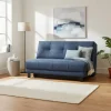 Sofa mit Bettfunktion in Blau Webstoff - Sulara^Wohnen Sale