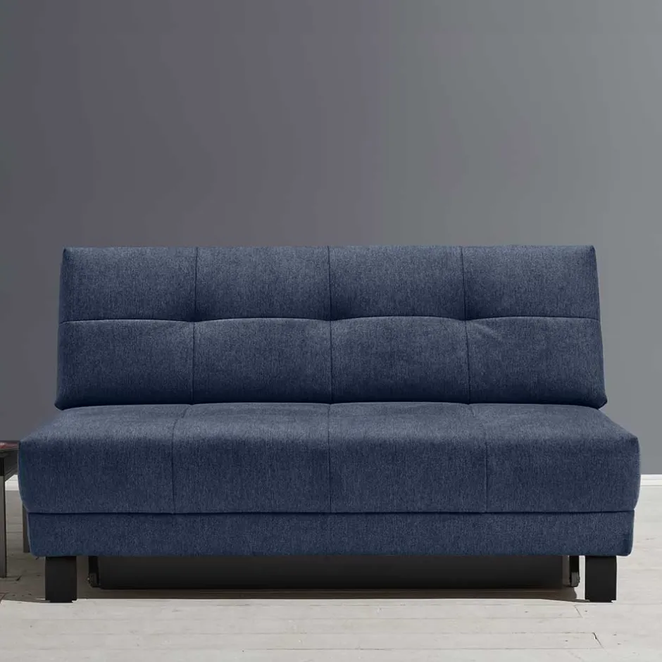 Sofa mit Bettfunktion in Blau Webstoff - Sulara^Wohnen Sale