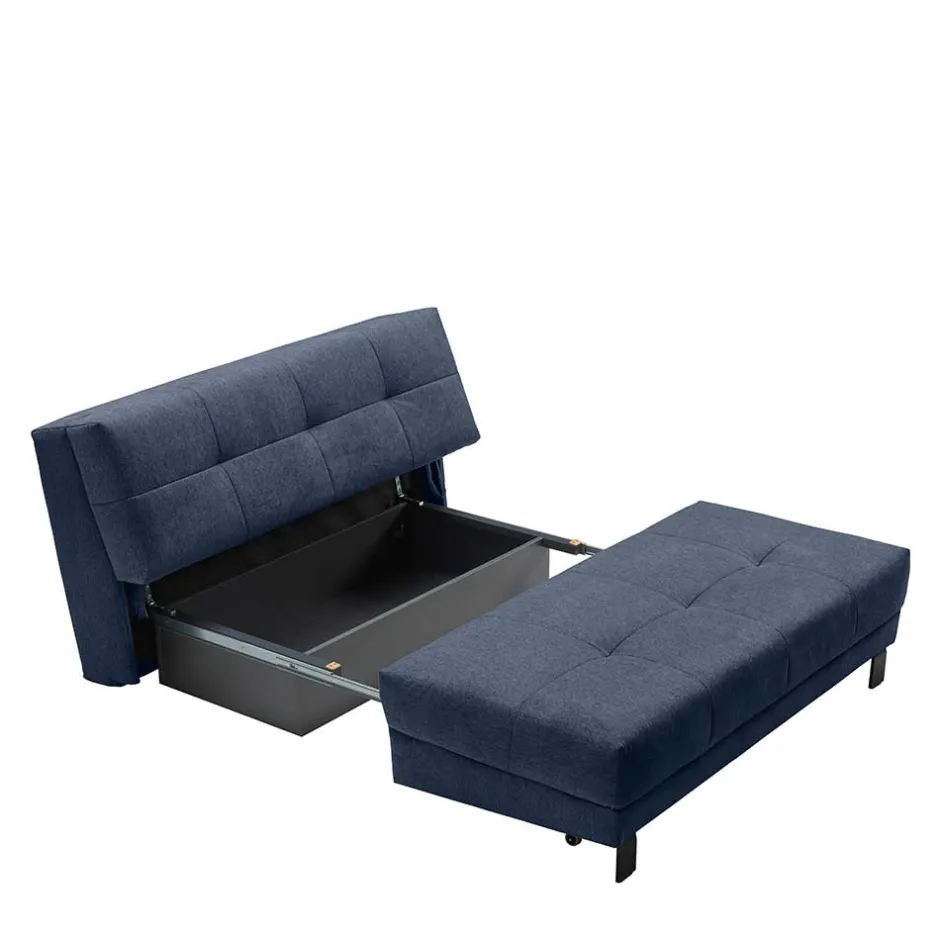 Sofa mit Bettfunktion in Blau Webstoff - Sulara^Wohnen Sale