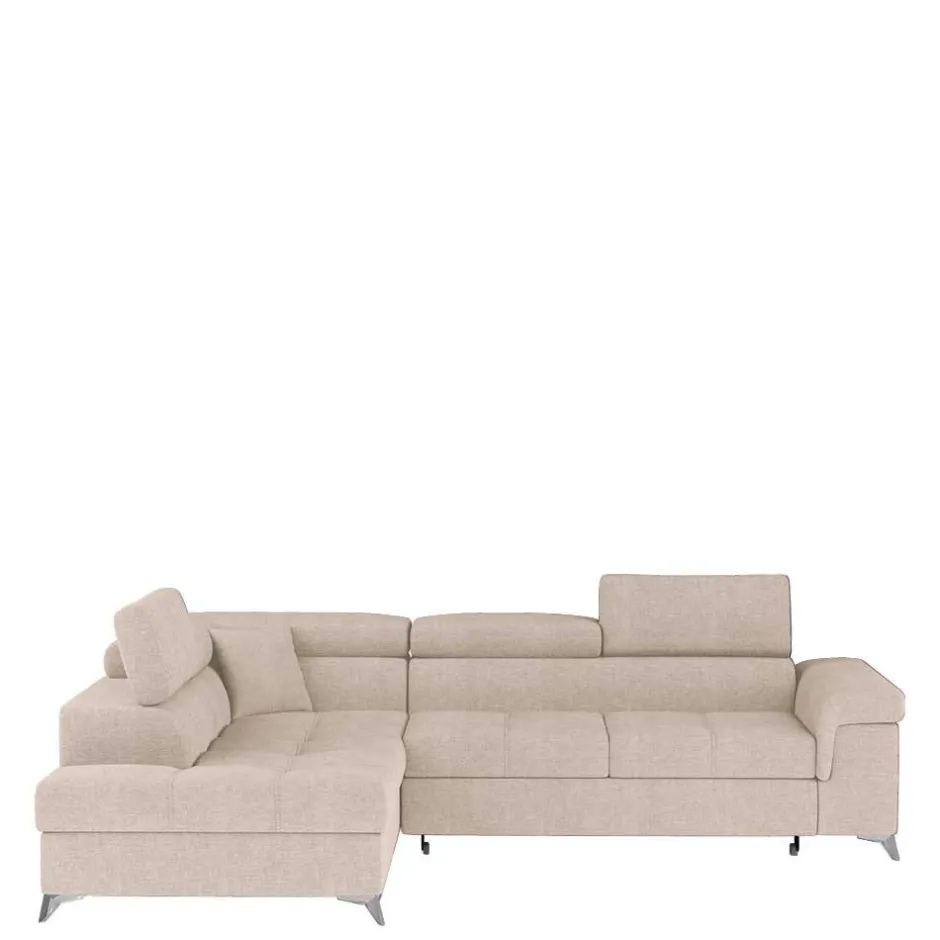 Sofaecke mit Schlaffunktion in Beige Webstoff - Rirua^Wohnen Online