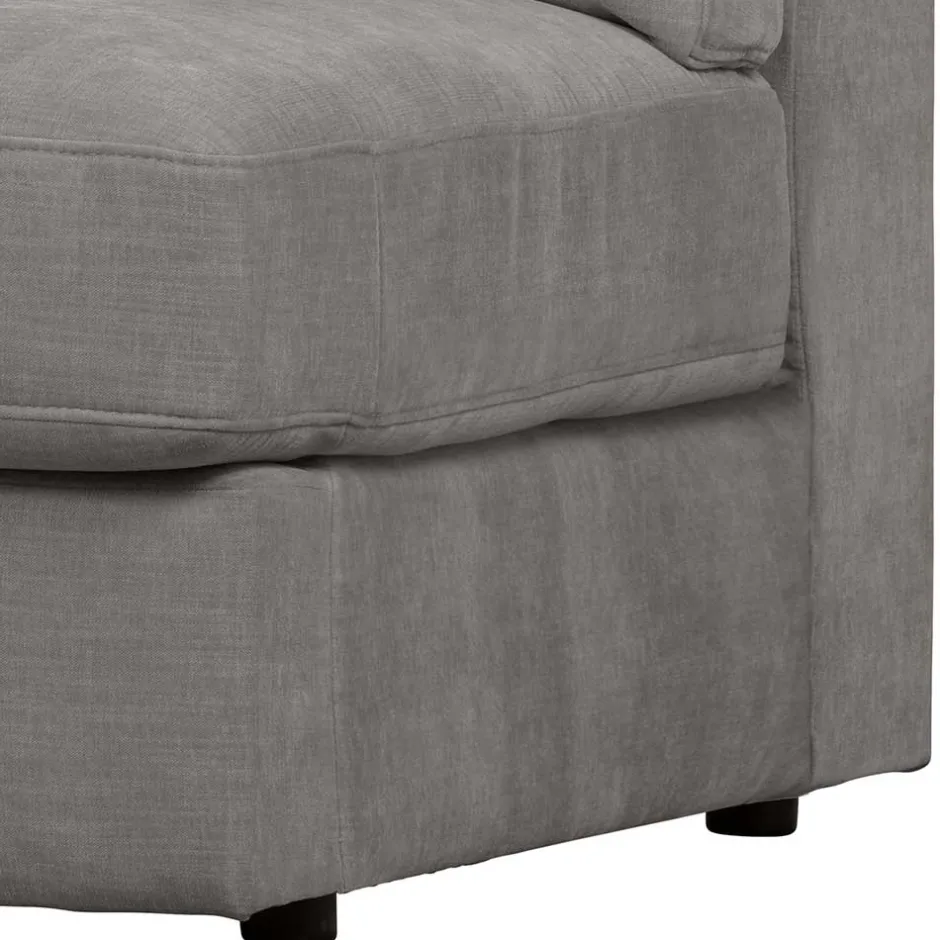 Sofamodul mit Rundung links in Grau - Gregg^Wohnen New