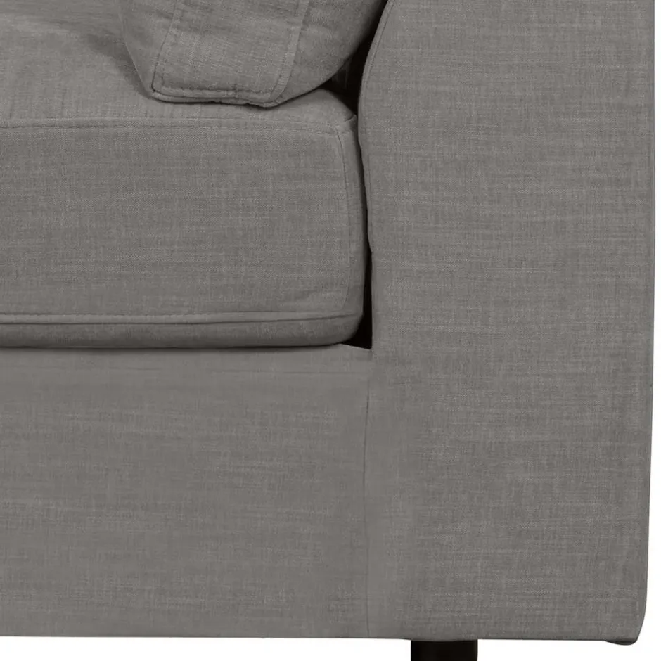 Sofamodul mit Rundung links in Grau - Gregg^Wohnen New