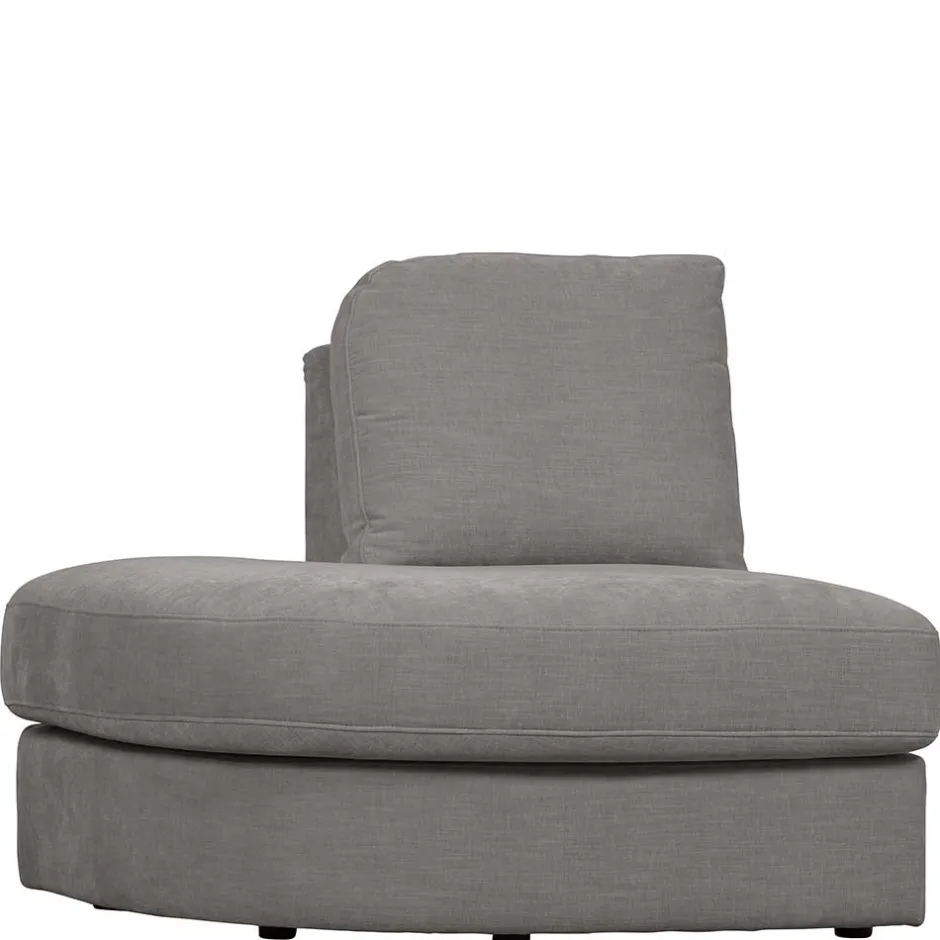 Sofamodul mit Rundung links in Grau - Gregg^Wohnen New