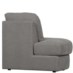 Sofamodul mit Rundung links in Grau - Gregg^Wohnen New