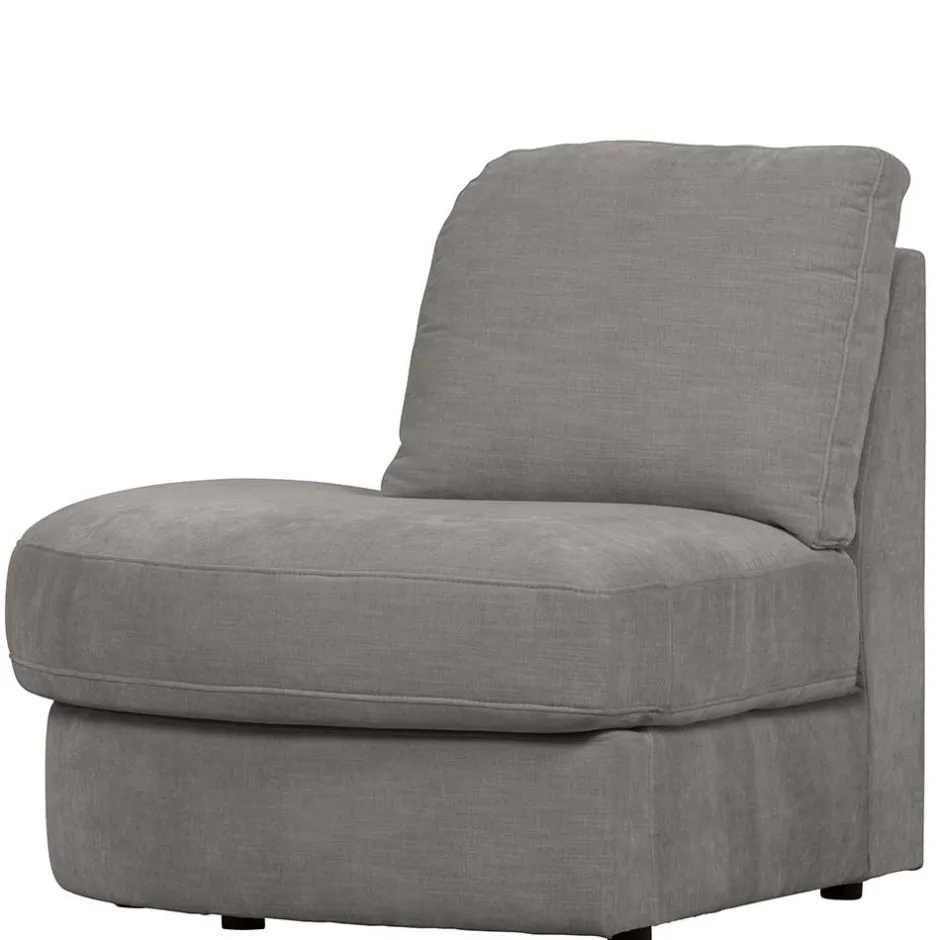 Sofamodul mit Rundung links in Grau - Gregg^Wohnen New