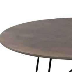 Wohnen Sofatisch aus Mangobaum Massivholz in Mattsilber - Dosa