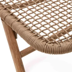 Wohnen Sonnenliege aus Kordelgeflecht in Beige - Draguno