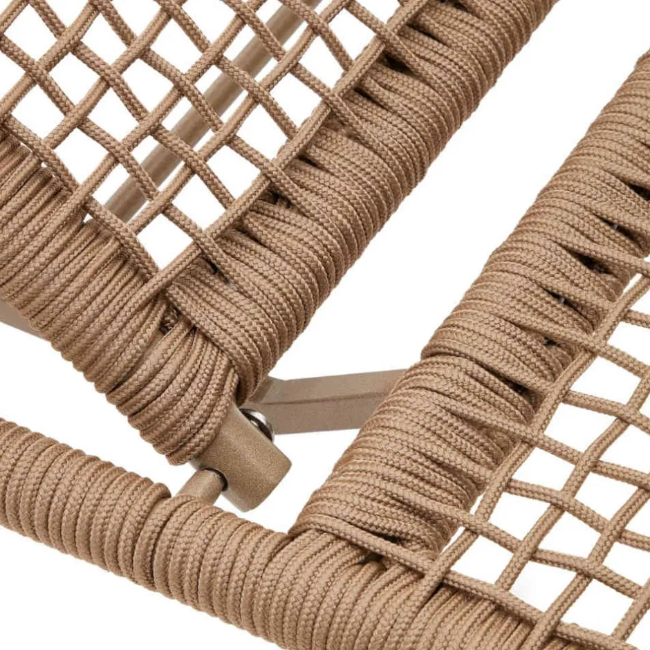 Wohnen Sonnenliege aus Kordelgeflecht in Beige - Draguno