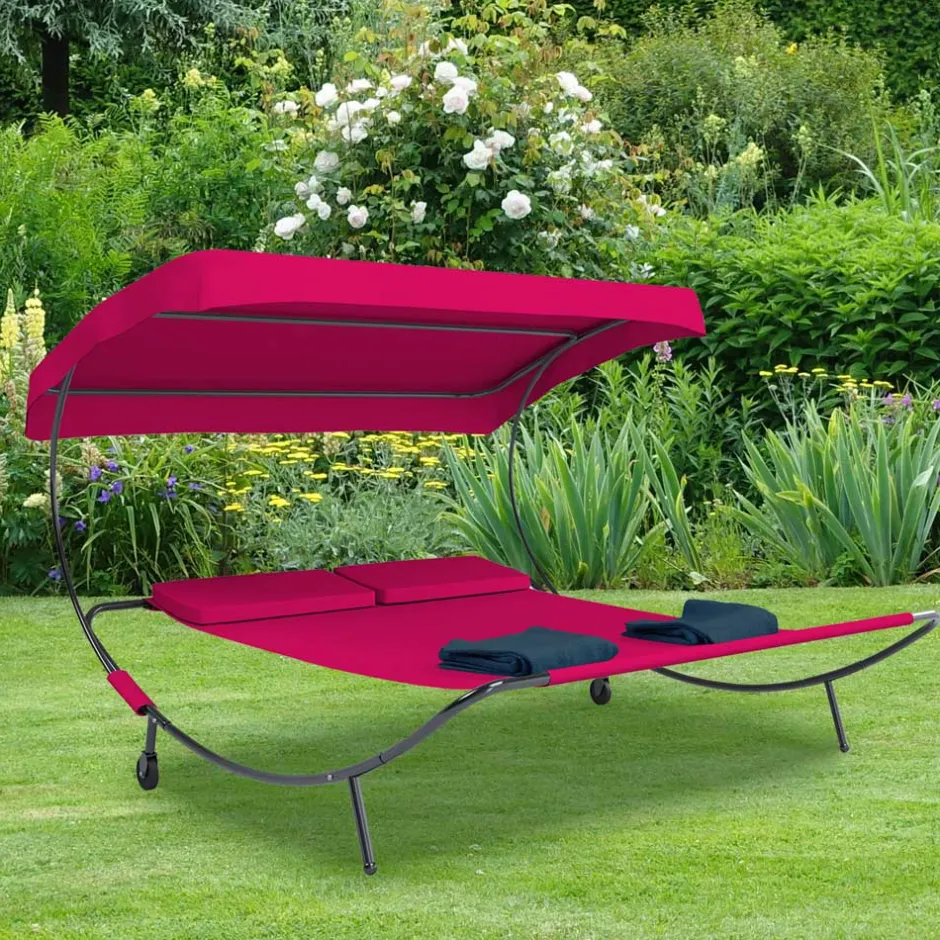 Wohnen Sonnenliege für zwei Personen in Rot - Conopca
