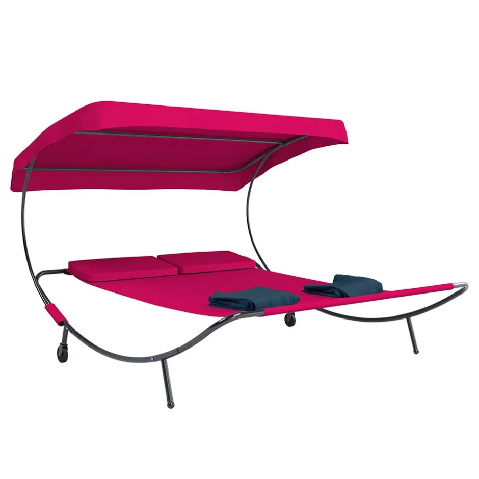 Wohnen Sonnenliege für zwei Personen in Rot - Conopca