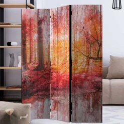 Spanische Trennwand mit Foto Herbstwald - Zither^Wohnen Online