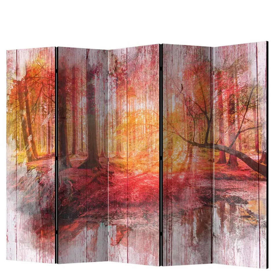Spanische Trennwand mit Foto Herbstwald - Zither^Wohnen Online