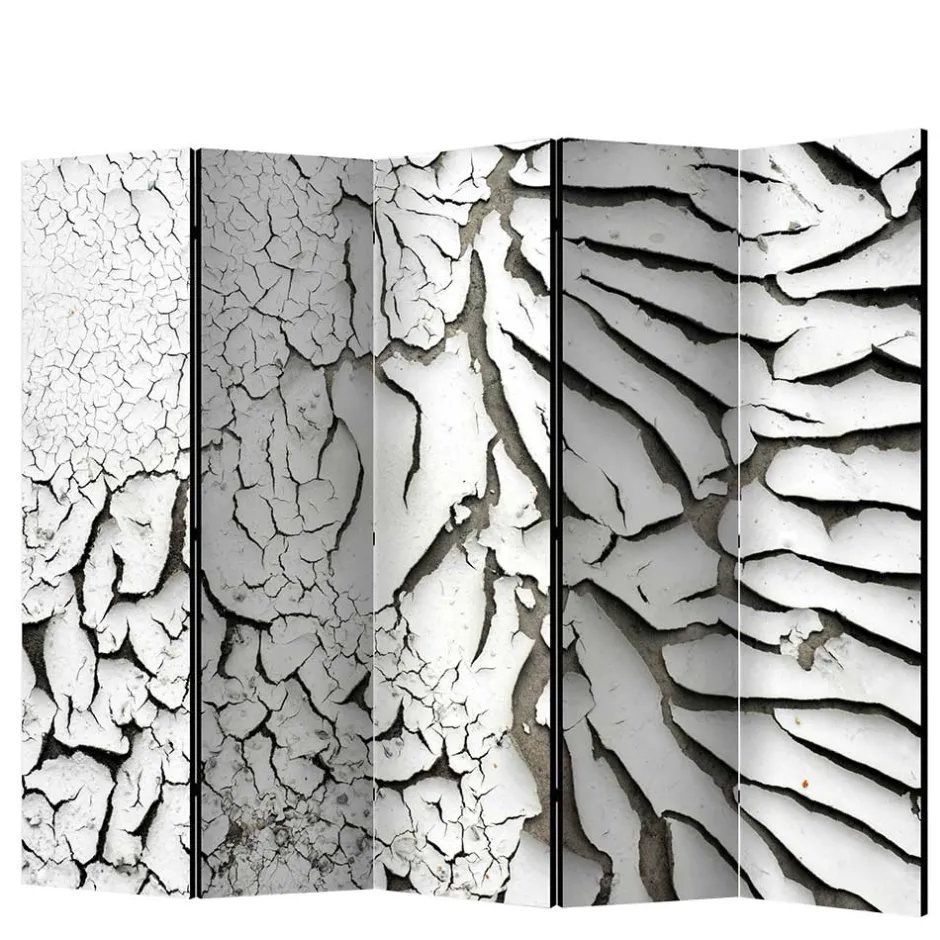 Wohnen Spanische Wand aus Leinwand & Holz Fichte - Krispa