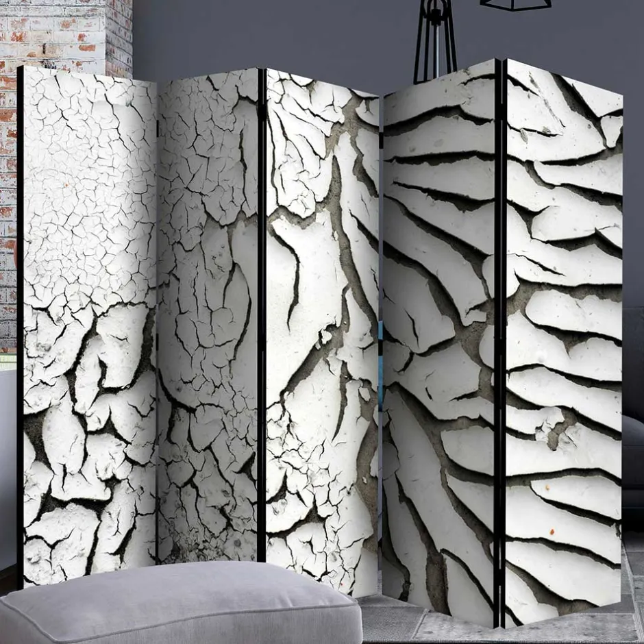 Wohnen Spanische Wand aus Leinwand & Holz Fichte - Krispa