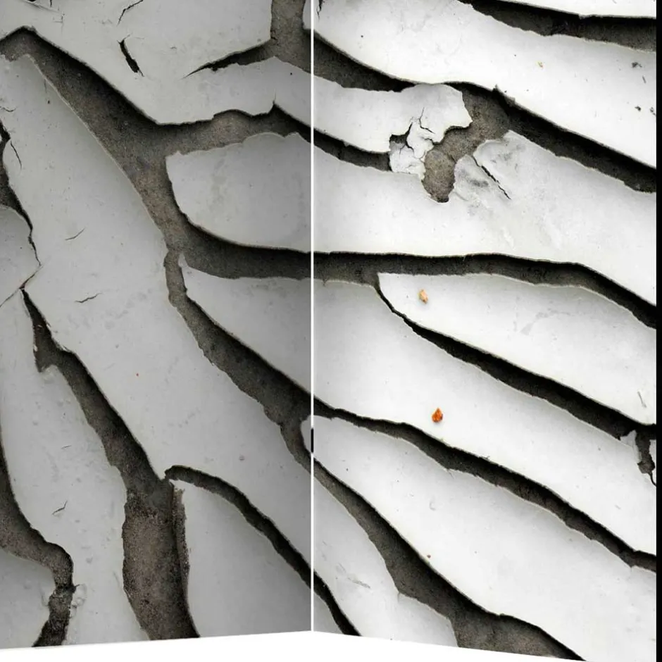 Wohnen Spanische Wand aus Leinwand & Holz Fichte - Krispa