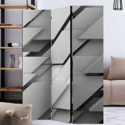 Spanische Wand aus Leinwand & Fichtenholz - Tilli^Wohnen Sale