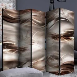 Spanische Wand in Braun & Hellgrau bedruckt - Dennja^Wohnen Online