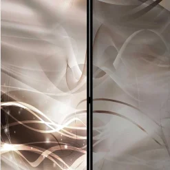 Spanische Wand in Braun & Hellgrau bedruckt - Dennja^Wohnen Online