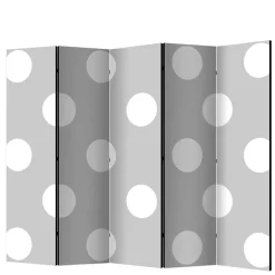 Spanische Wand in Hellgrau mit weißen Punkten - Matresca^Wohnen New