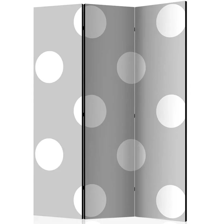 Spanische Wand in Hellgrau mit weißen Punkten - Matresca^Wohnen New