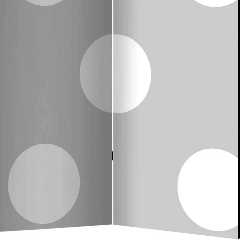 Spanische Wand in Hellgrau mit weißen Punkten - Matresca^Wohnen New