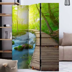 Spanische Wand mit Foto Wald Wasser & Holzweg - Musena^Wohnen Online