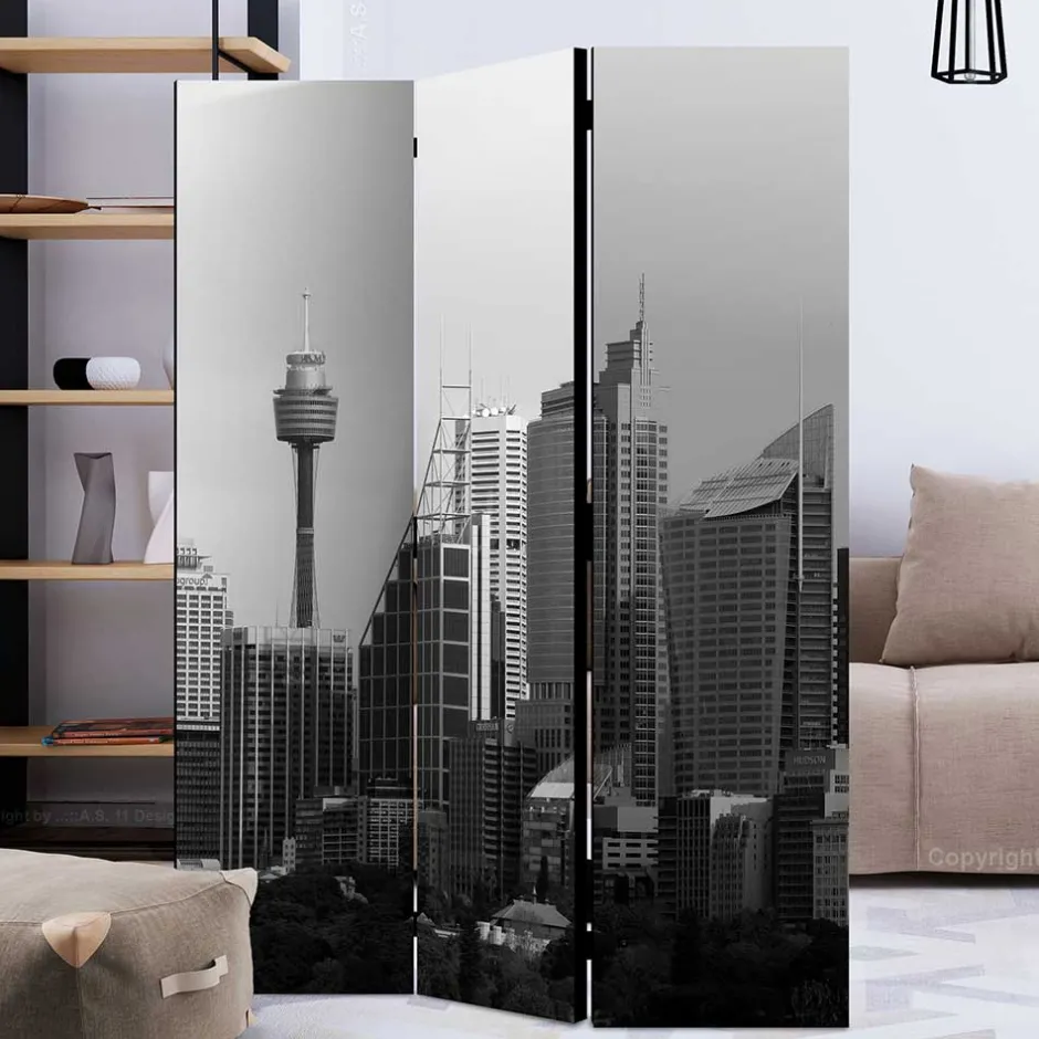 Wohnen Spanische Wand mit Schwarz Weiß Fotodruck - Daven