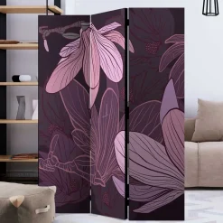 Wohnen Spanischer Raumteiler mit Blumen Motiv in Lila Rosa - Cino