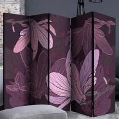 Wohnen Spanischer Raumteiler mit Blumen Motiv in Lila Rosa - Cino