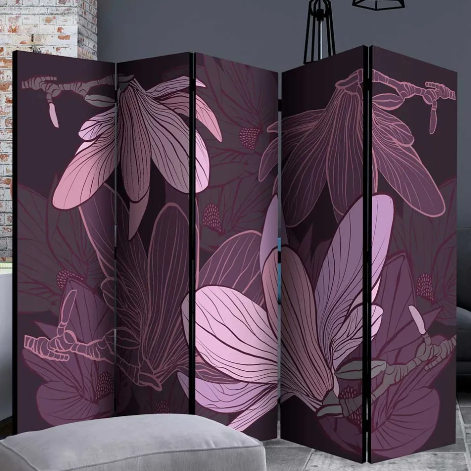 Wohnen Spanischer Raumteiler mit Blumen Motiv in Lila Rosa - Cino