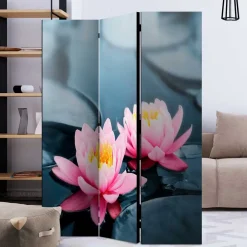 Wohnen Spanischer Raumteiler mit Foto Rosa Seerose - Emek