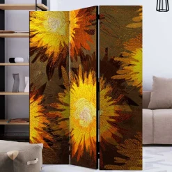 Spanischer Raumteiler mit Sonnenblumen Kunstmotiv - Loazin^Wohnen Online