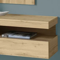 Wohnen Spiegel & Hängekonsole in Wildeiche - Loriot (zweiteilig)