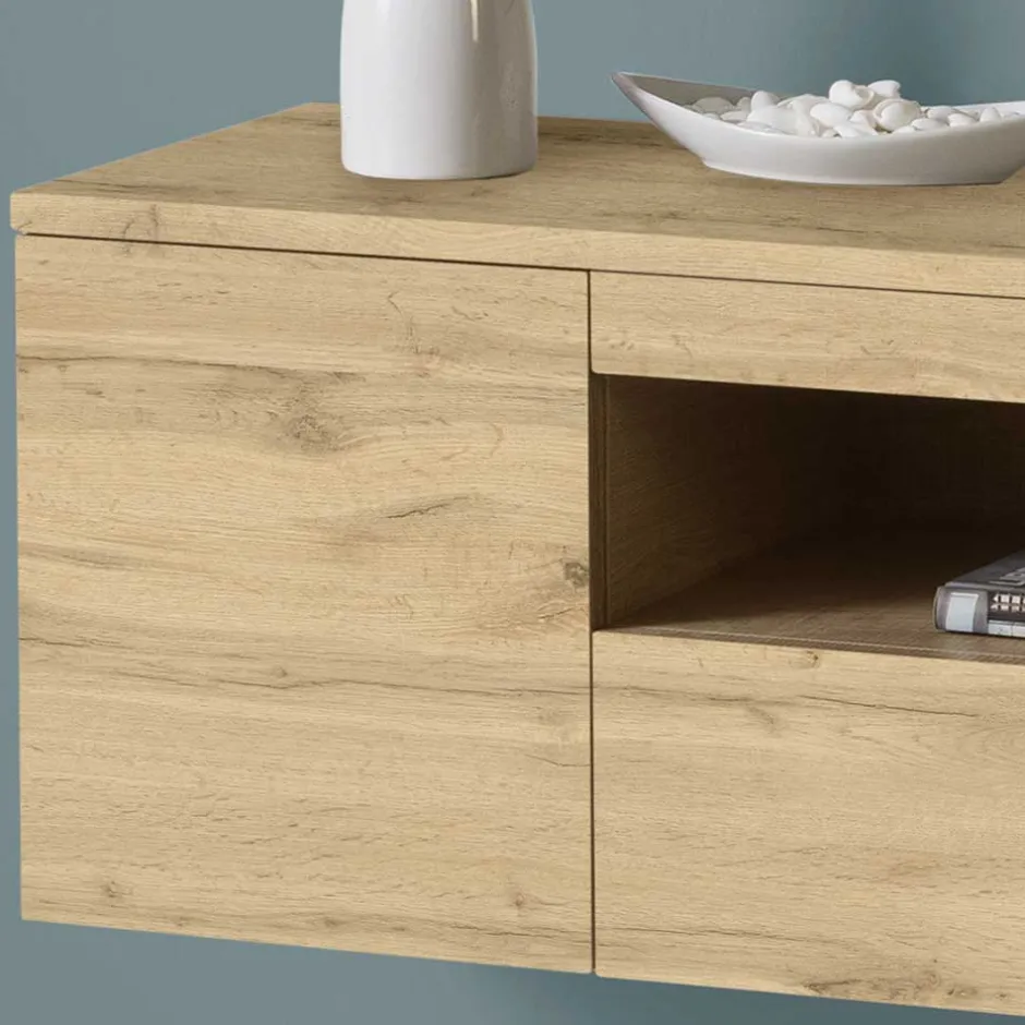 Wohnen Spiegel & Hängekonsole in Wildeiche - Loriot (zweiteilig)