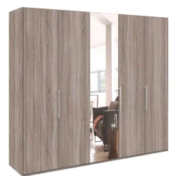 Spiegel Kleiderschrank in Holz-Nachbildung - Crenba^Wohnen
