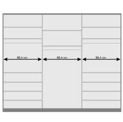 Wohnen Spiegel Kleiderschrank mit Falttüren - Donpiave