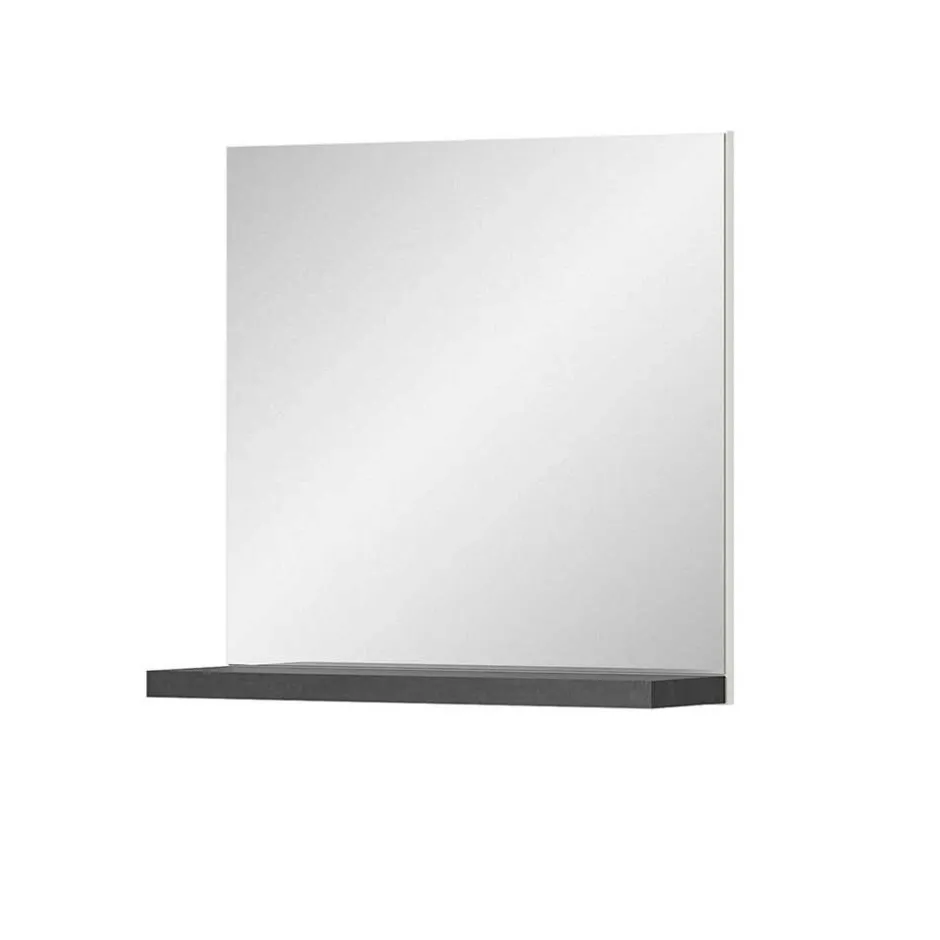 Wohnen Spiegel mit Ablage in Dunkelgrau - Suad