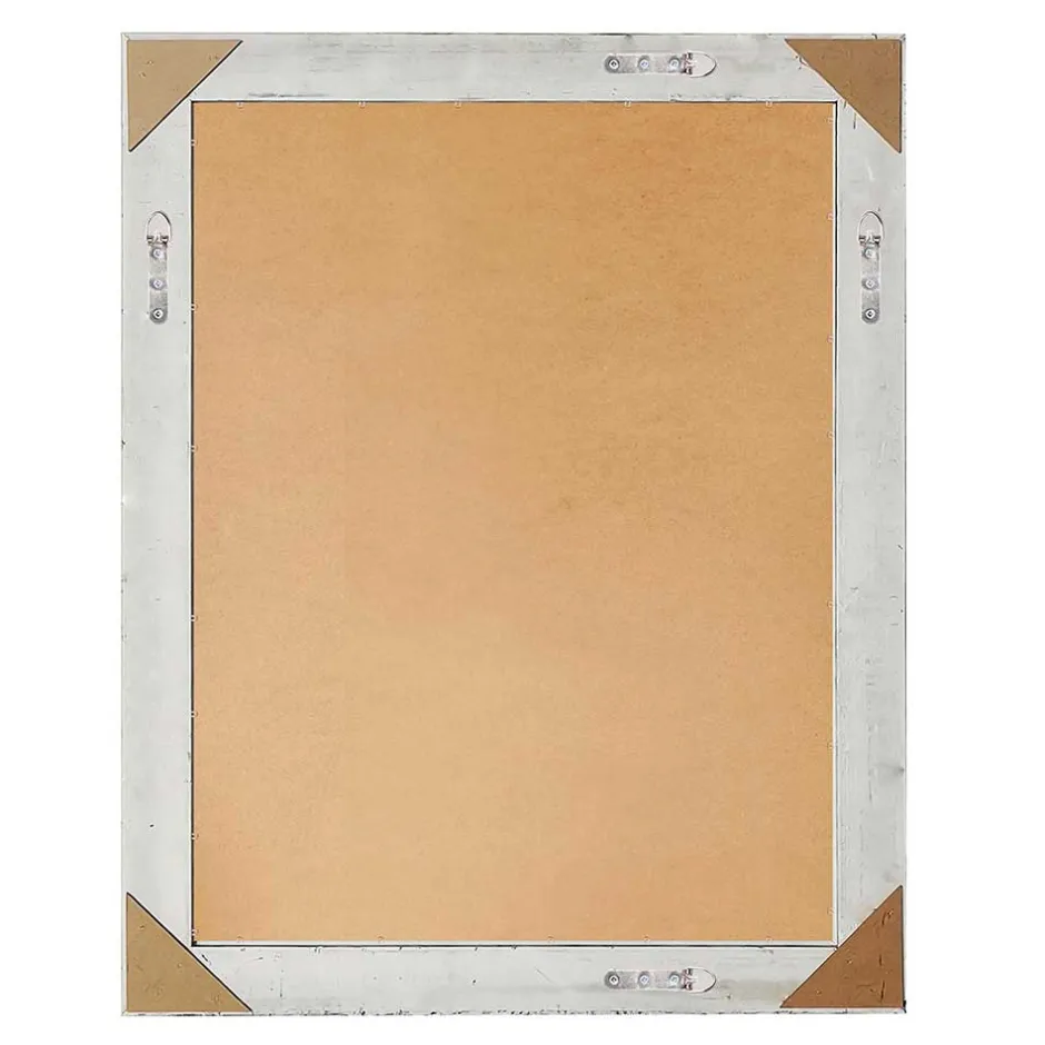 Spiegel mit Holzrahmen in Schwarz Silber - Aphrano^Wohnen