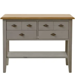 Wohnen Spiegel mit Kommode Cempino in Grau (zweiteilig)