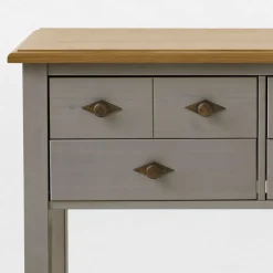 Wohnen Spiegel mit Kommode Cempino in Grau (zweiteilig)