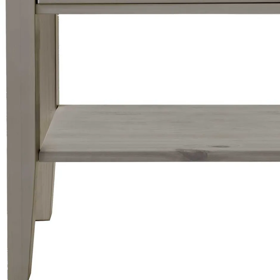 Wohnen Spiegel mit Kommode Cempino in Grau (zweiteilig)