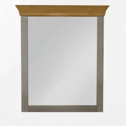 Wohnen Spiegel mit Kommode Cempino in Grau (zweiteilig)