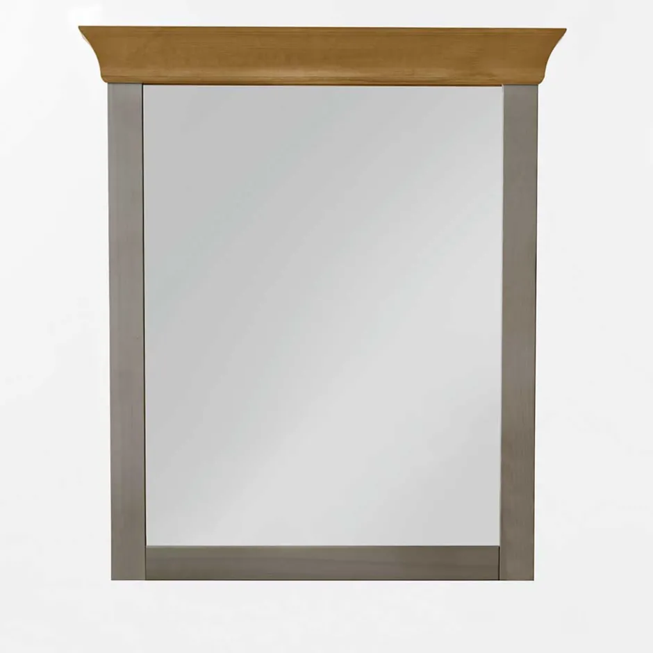 Wohnen Spiegel mit Kommode Cempino in Grau (zweiteilig)