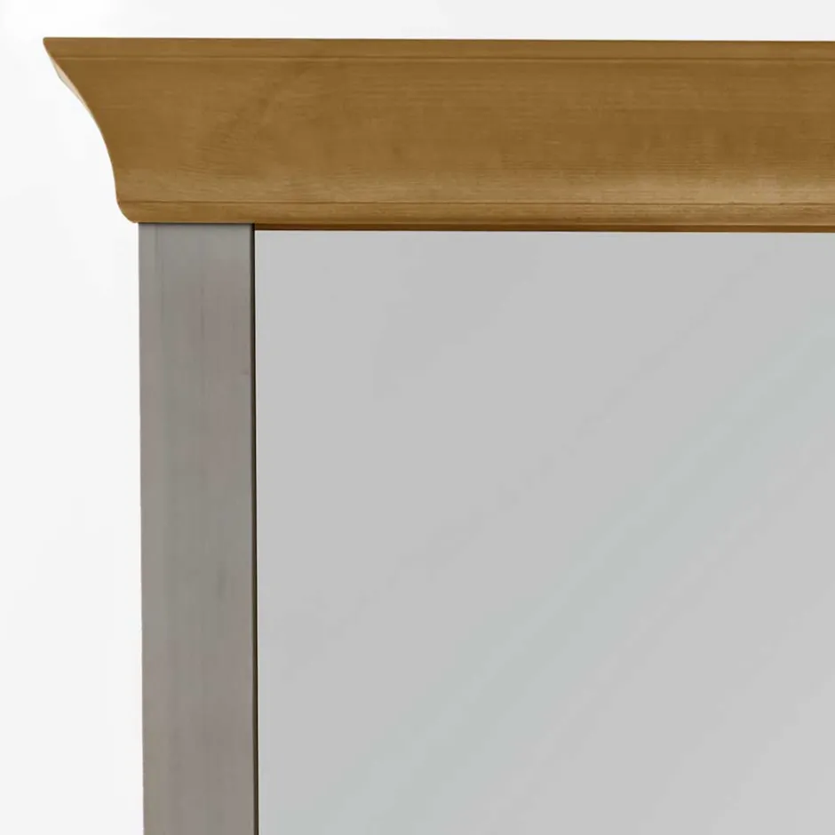 Wohnen Spiegel mit Kommode Cempino in Grau (zweiteilig)