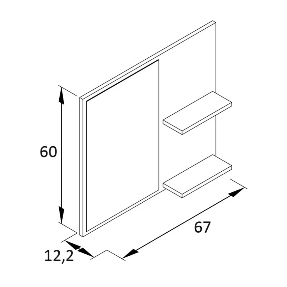 Spiegel mit Regal in Dunkelgrün - Aqua^Wohnen New
